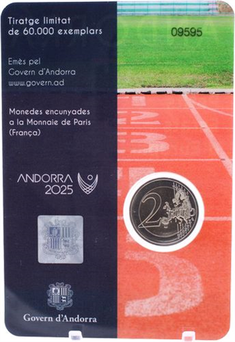 Andorra-2 Euro-2025-Stgl-Spiele Staaten-Coincard-RS