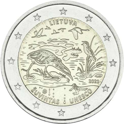 litauen-2-Euro-2021-biosphaerenreservat