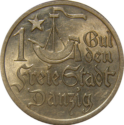 D 7  -  Danzig  1 Gulden 1923