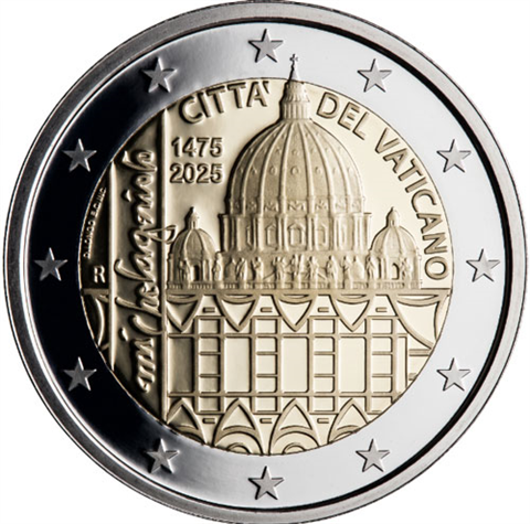 Vatikan-2Euro-2025-PP-Geburtstag-von-Michelangelo-Etui