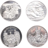 Tunesien-4x1Dinar-1969-AGbfr-GeschichteTunesiens-RS