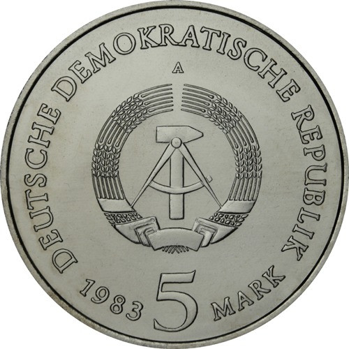 DDR-5Mark-1983-Stgl-SchlosskircheWittenberg-RS