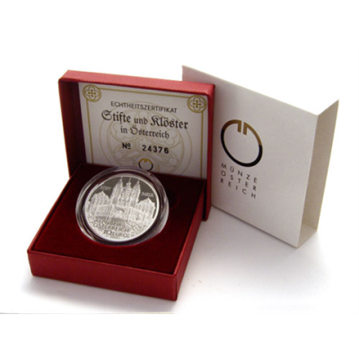 Österreich-10-Euro-2007-Silber-PP-Stift-Melk-Etui