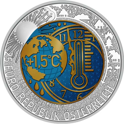 Österreich-25Euro-2023-Niob-Erderwährmung-RS