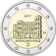 Deutschland-2Euro-2017bfr-PortaNigra-Münzzeichen-J-RS