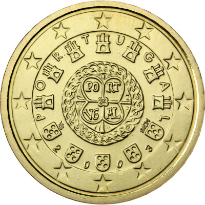 Portugal 10 Cent 2008 Kursmünze seltener Jahrgang   Siegel von Don Alfonso Henriques