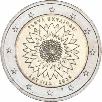 Lettland-2Euro-2023-bfr-Sonnenblume-RS-2