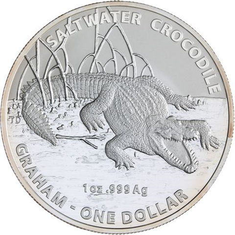 Australien-1 Dollar-2014-AGstgl-Graham Krokodil-RS