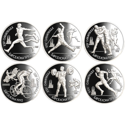 Russland-6x1-Rubel-PP-Barcelona-Olympiade-RSVS