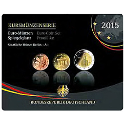 Deutschland 5,88 Euro-Kurssatz 2015 Polierte Platte Mzz: D 