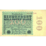 Banknoten 100 Millionen Reichsmark Rosenberg