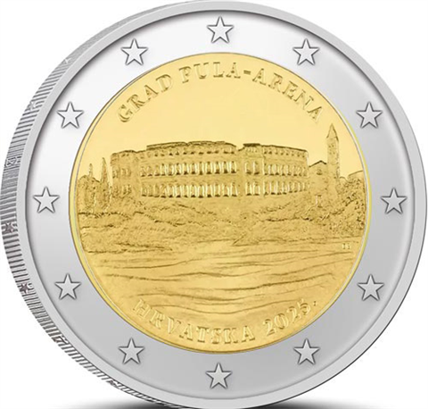 Kroatien-2Euro-2025-bfr-Grad-Pula-Arena-RS