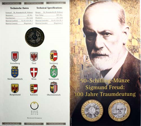 Österreich-20-Schilling-2000-Hgh-Siegmund-Freud-Die-Traumdeutung-I