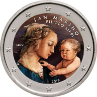2 Euro Sondermünzen Farbmotiv veredelt San Marino Lippi bestellen 