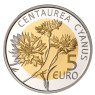 Luxemburg 5 Euro 2016 PP Flora und Fauna  Kornblume im Folder