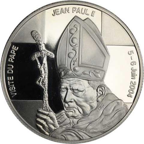 Kongo-5Francs-2004-cuni-PapstPaulII-RS