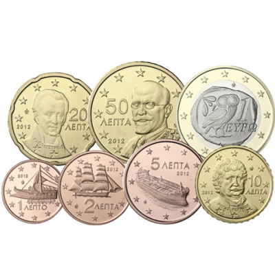 Griechenland-1,88Euro-2012-Kleinmünzensatz-RS