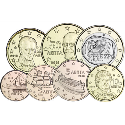 Griechenland-1,88Euro-2018-Kleinmünzensatz-RS