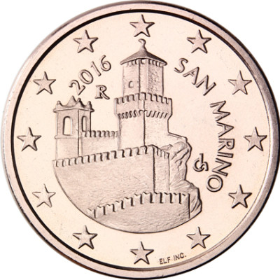 San Marino 5 Cent 2016 bfr. Festungsturm La Guaita