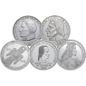 Deutschland-5-DM-Silber-1952–1964-–-„Die-ersten-Fünf“-Gedenkmünzen-komplett-vz