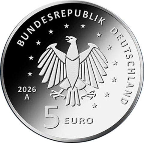 Deutschland-5Euro-2026-CuNiStgl-Erforschung-des-Weltraums-Ariane-6-RS