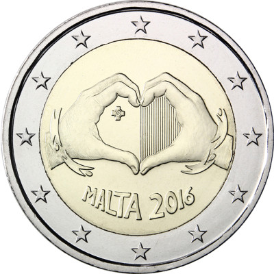 Kinder mit Solidarität Malta 2 Euro Münze 2016