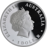 Australien-1 Dollar-2009-AGpp-Snake-Farbe-VS