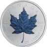 Kanada-5 Dollar-2015-AGstgl-MapleLeaf-Farbe Glitzer Blau-RS