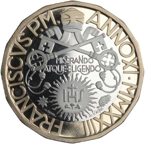 Vatikan-5Euro-2023-BiMetall-Lorenzo-Milani-RS