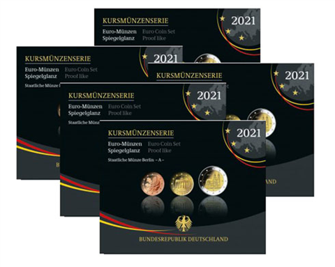 Deutschland-5-x-5,88-Euro-2021-Polierte-Platte-im-Folder-Mzz-A---J