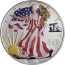 USA-1 Dollar-2011-AGstgl-Silver Eagle-Farbe-Rot-RS