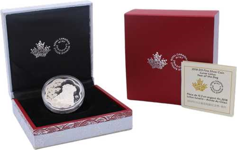 Kanada-15 Dollar-2018-AGpp-Lunar Lotus-Jahr des Hundes-RS