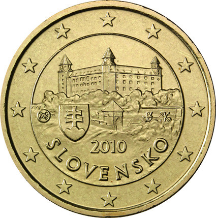 Slowakei 10 Cent 2010 Burg von Bratislava