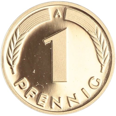 Deutschland-1 Pfennig-2001-AUpp-Glückspfennig-RS