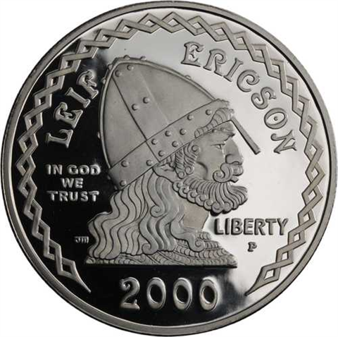 USA-1 Dollar-2000-AGpp-Leif Ericson Millenium-Etui