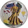 USA-1 Dollar-2011-AGstgl-Silver Eagle-Farbe-Gelb-RS