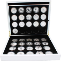 Australien-36x1Dollar-1990-2025-AGstgl-Kookaburra Set-EtuiI