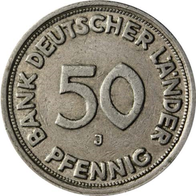 50-Pfenning-1949-BANK-DEUTSCHER-LÄNDER--J