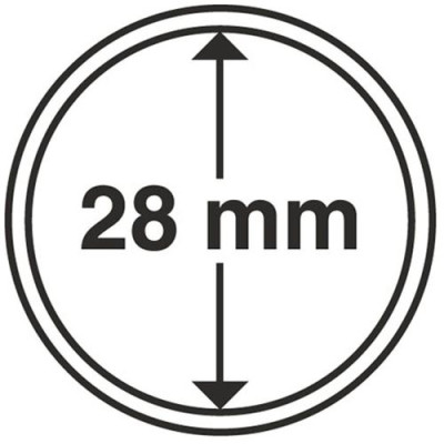 312236 - 10 Münzkapseln mit Innendurchmesser 28 mm