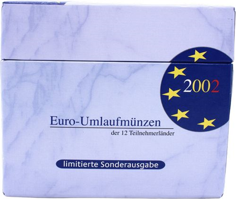 Mix-12x3,88 Euro-2002-Euro Umlaufmünzen-Box