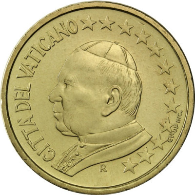 Kursmünzen Vatikan 50 Cent 2004 Stgl. Papst Johannes Paul II