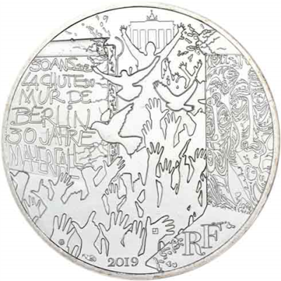 Frankreich-10-Euro-2019-Silber-Stgl-30-Jahre-Mauerfall-I