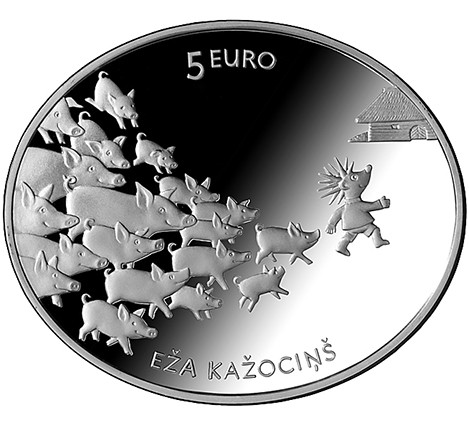 Hans mein Igel 5 Euro Silbermünze Lettland 2016