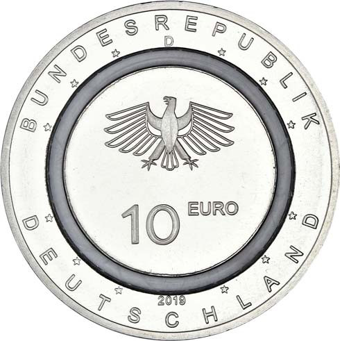 BRD 10 Euro 2019 In der Luft Gleitschirm Stgl Polymerring Mzz. D