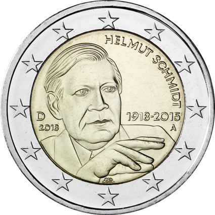 Deutschland 2 Euro 2018 Helmut Schmidt Mzz. A 