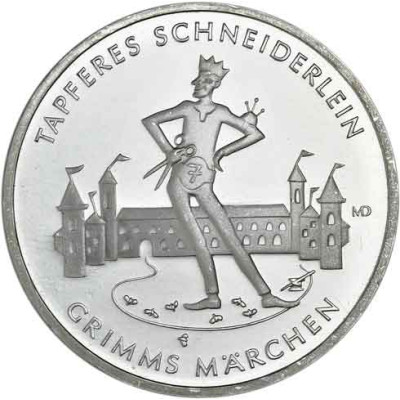 20 Euro Gedenkmünze 2019 Silber  Serie Grimms Märchen:Das tapfere Schneiderlein 