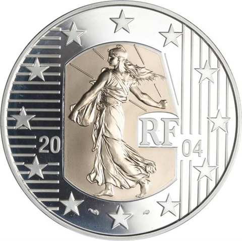 Frankreich-5 Euro-2004-AUAGpp-Säerin-RS