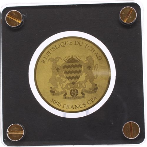 Tschad-10x5000 Francs-AU-Big Five-Etui