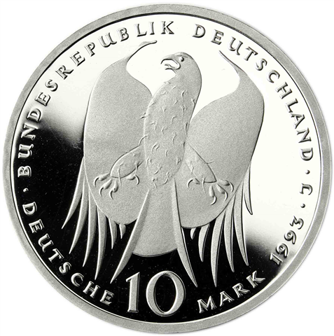 Deutschland 10 DM Silber 1993 PP 150. Geburtstag von Robert Koch I