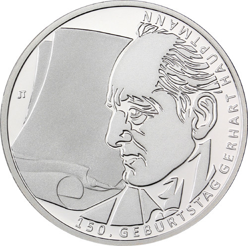 Gedenkmünze Deutschland 10 Euro 2012 PP Gerhard Hauptmann